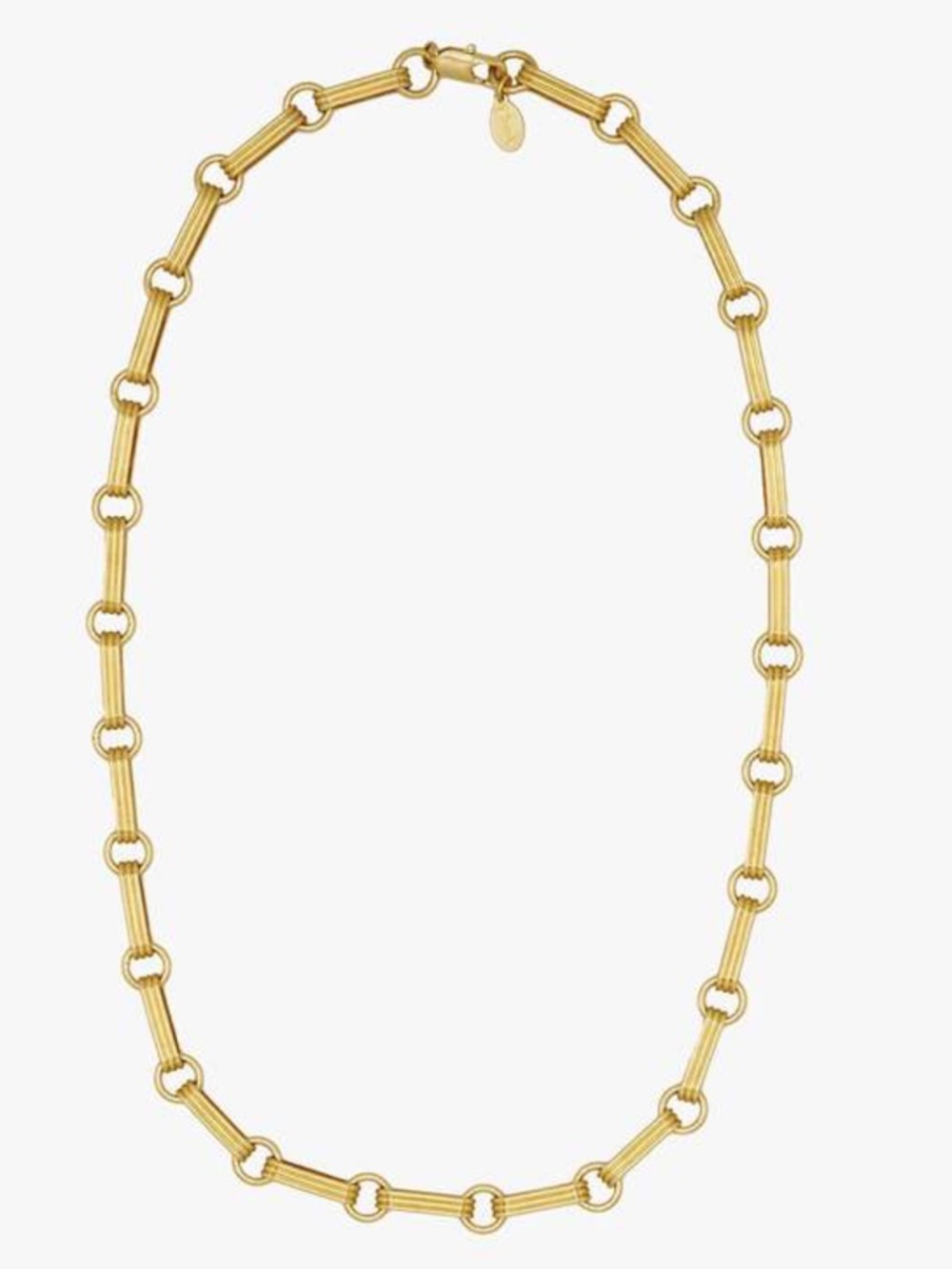 Clare V. Book Chain Necklace in Vintage Gold Color